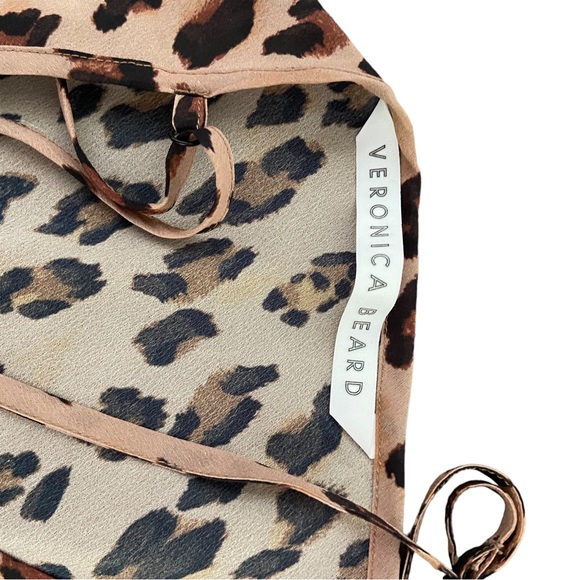 Veronica Beard 2 Piece -100% silk dress & silk underslip. Leopard. EUC - Picture 9 of 11